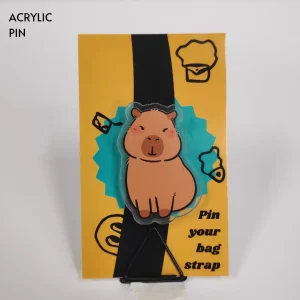 Shy Capybara Acrylic Pin