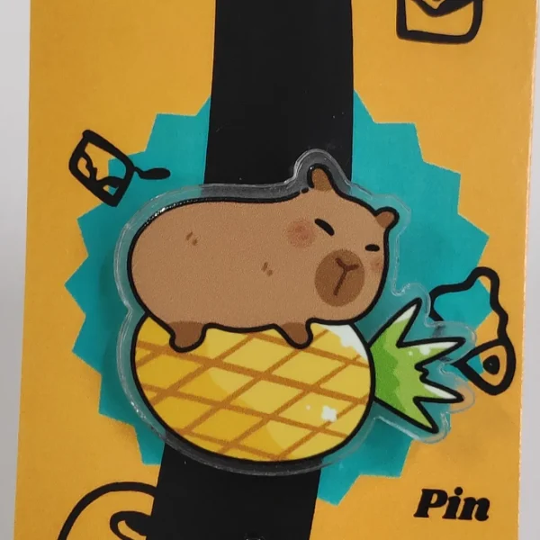 Pineapple Capy Acrylic Pin
