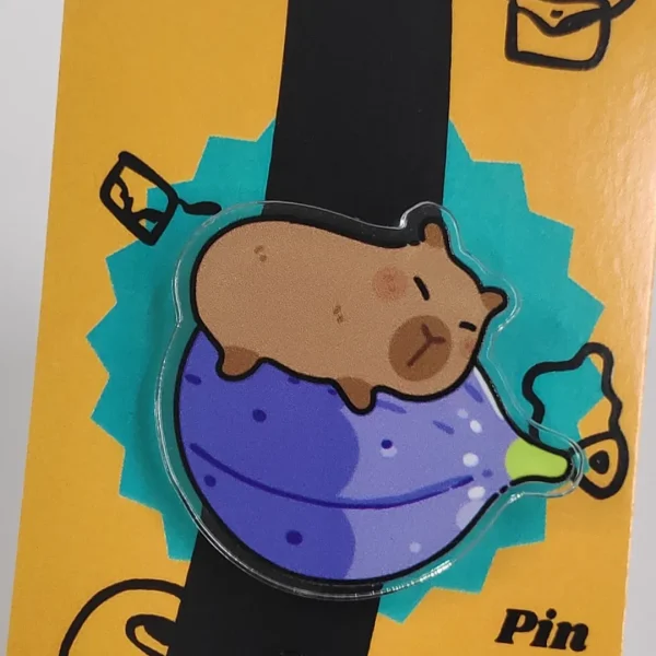 Blue Fruit Capy Acrylic Pin