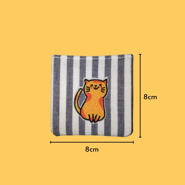 Happy Ginger Cat Iron-on Embroidery