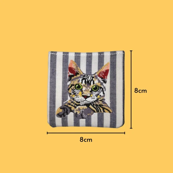 Surprised Tabby Cat Iron-on Embroidery
