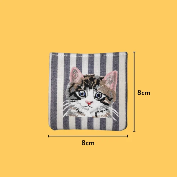 Alarmed Tabby Cat Iron-on Embroidery