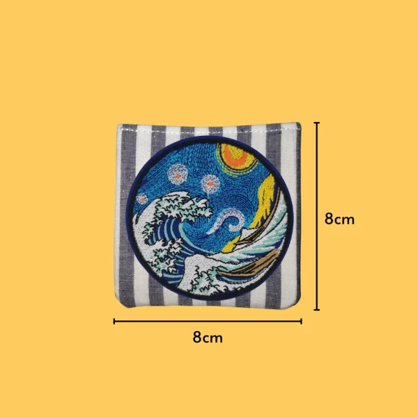 Iron-On-Patch-1248 Great Wave Art Iron-on Embroidery