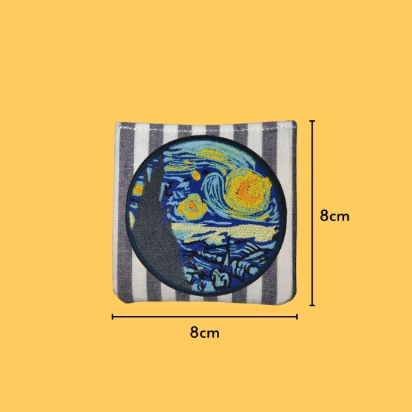 Iron-On-Patch-1250 Circle Starry Night Iron-on Embroidery
