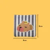 Slumbering Capybara with Tiny Chick Iron-on Embroidery