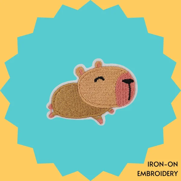 Iron-On-Patch-1259 Jolly Capybara Iron-on Embroidery