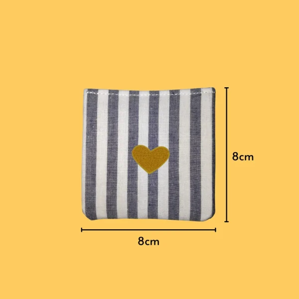 Wide Yellow Heart Iron-on Embroidery