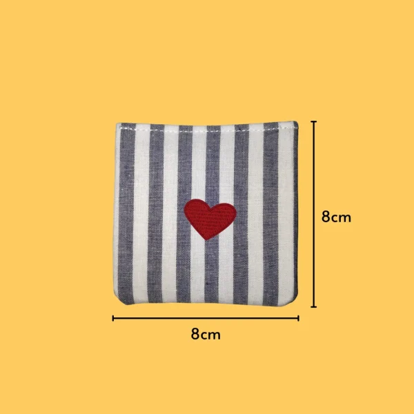 Wide Red Heart Iron-on Embroidery