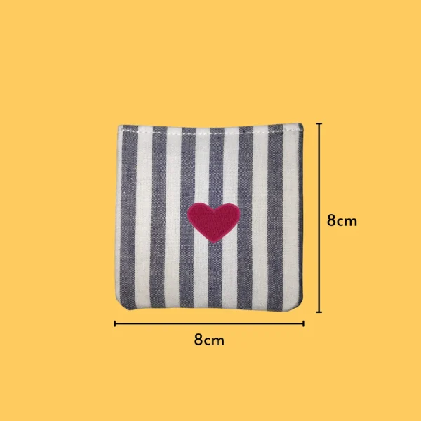 Wide Pink Heart Iron-on Embroidery