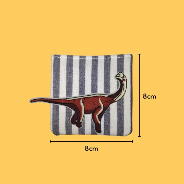 Brown Brontosaurus Iron-on Embroidery