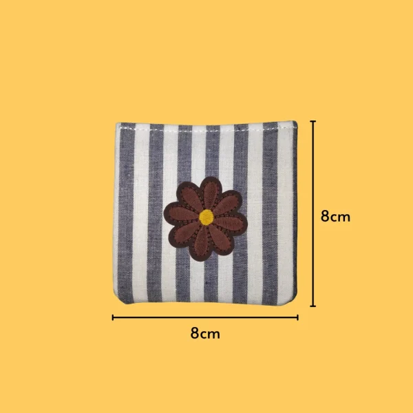 Brown Flower with Yellow Center Iron-on Embroidery