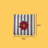 Maroon Flower with Yellow Center Iron-on Embroidery