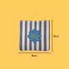 Iron-On-Patch-1336 Blue Flower with Yellow Center Iron-on Embroidery