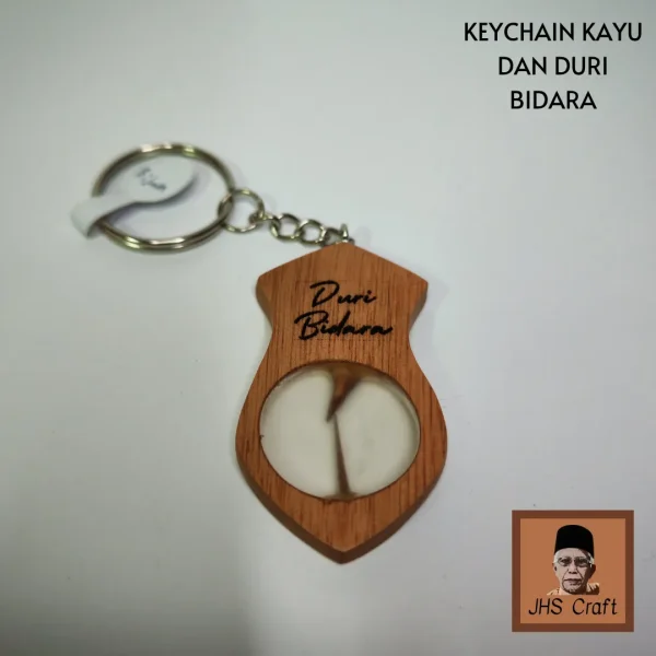 Keychain Kayu dan Duri Bidara - JHS Craft