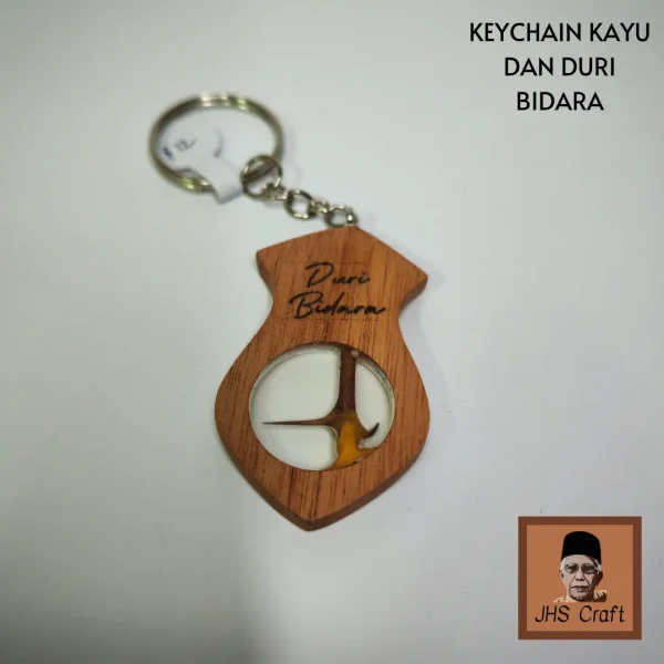 Keychain Kayu dan Duri Bidara - JHS Craft