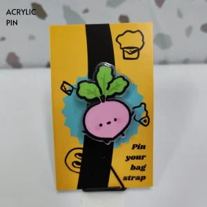 Enamel-Pin-363 Cute Beetroot Acrylic Pin