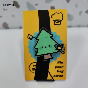 Cute Watering Tree Acrylic Pin