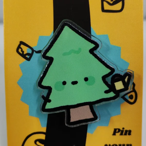 Cute Watering Tree Acrylic Pin
