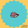 Excited Shrimp Nigiri Iron-on Embroidery
