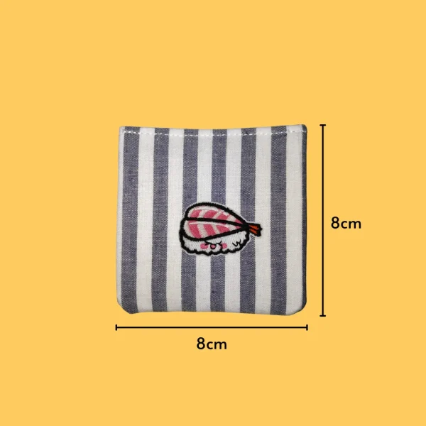 Excited Shrimp Nigiri Iron-on Embroidery