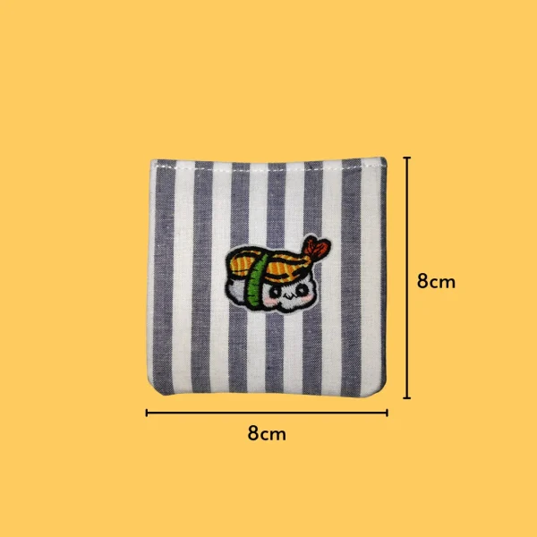 Happy Shrimp Nigiri Iron-on Embroidery