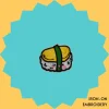Iron-On-Patch-1375 Winking Tamago Nigiri Iron-on Embroidery