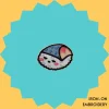 Sleepy Nigiri Iron-on Embroidery