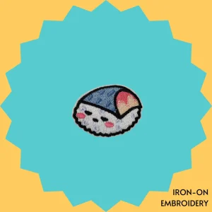 Sleepy Nigiri Iron-on Embroidery