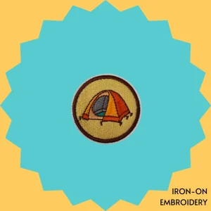 Yellow Tent Badge Iron-on Embroidery