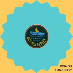 Rowing Expert Badge Iron-on Embroidery