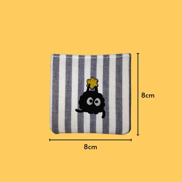 Dust Bunny with Yellow Spec Sticker Embroidery