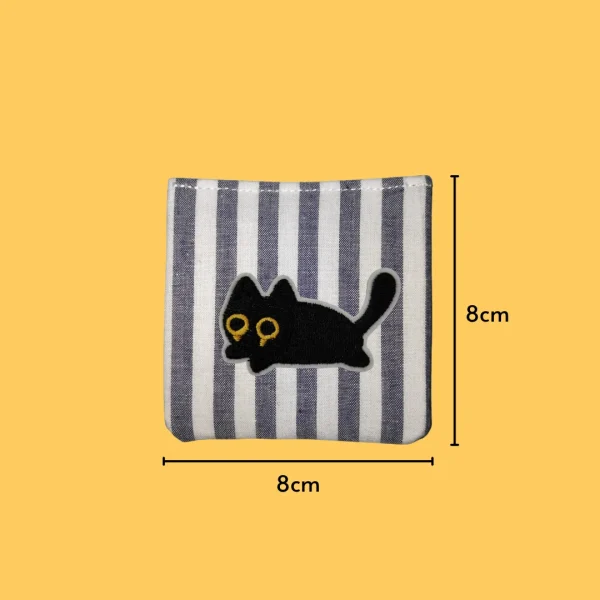 Weeping and Pouncing Black Cat Iron-on Embroidery