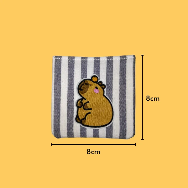 Chubby Capybara with Citrus Iron-on Embroidery