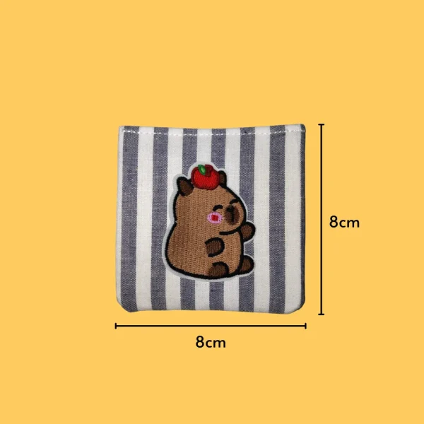 Capybara with Tomato Iron-on Embroidery