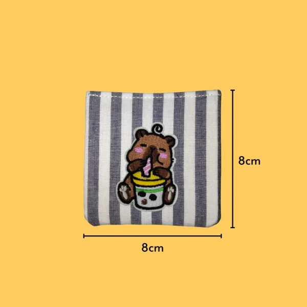 Boba Capybara Iron-on Embroidery