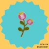 Pink Tulip Flower Iron-on Embroidery