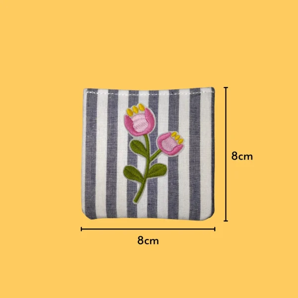 Pink Tulip Flower Iron-on Embroidery
