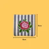 Pink Rose Flower Iron-on Embroidery