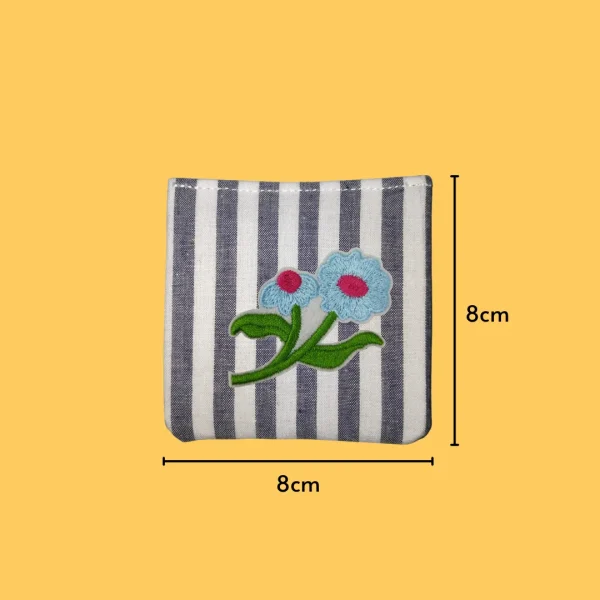 Blue Flower Iron-on Embroidery