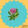 Pink Poppy Flower Iron-on Embroidery