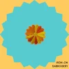 Yellow Daisy Flower Iron-on Embroidery