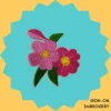 Pink Flower Iron-on Embroidery
