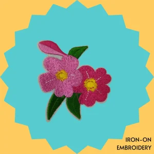 Pink Flower Iron-on Embroidery