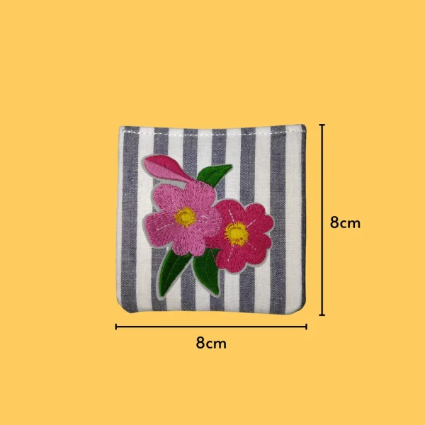 Pink Flower Iron-on Embroidery