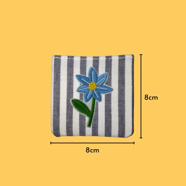 Blue Flower Iron-on Embroidery