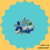 Blue Flower Iron-on Embroidery