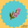 Pink Petunia Flower Iron-on Embroidery