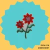 Red Flower Iron-on Embroidery