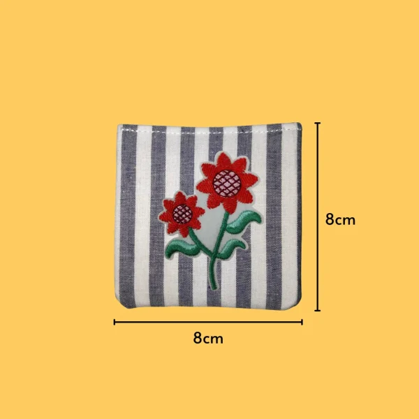 Red Flower Iron-on Embroidery