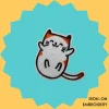Iron-On-Patch-1581 Cheerful Calico Cat Iron-on Embroidery